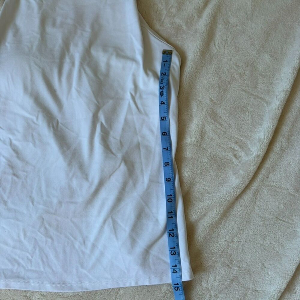 Athleta Built-In Bra Racerback Tank Top Size XL White - Picture 6 of 7